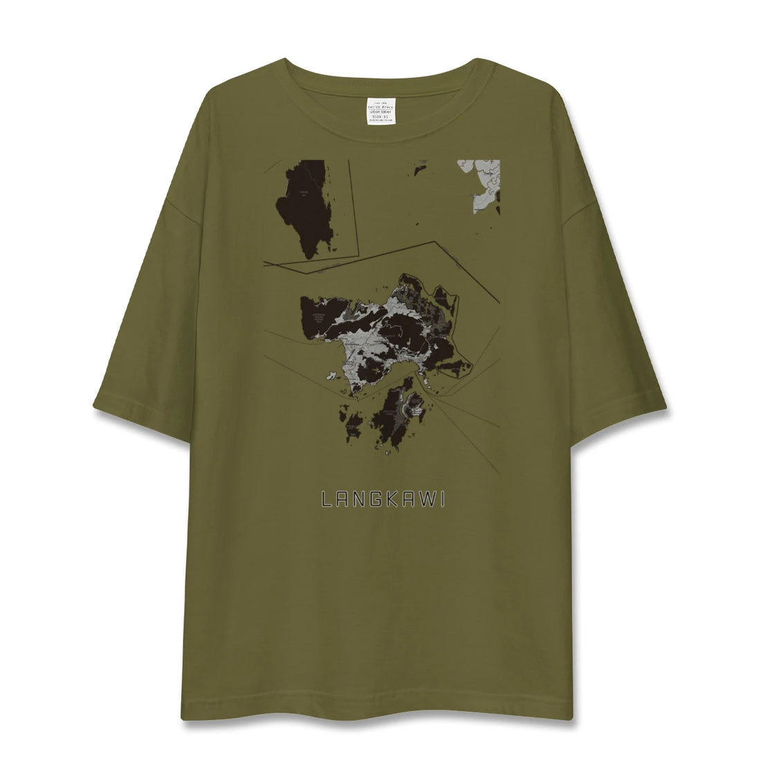 【ランカウイ(マレーシア)】地図柄ビッグシルエットTシャツ