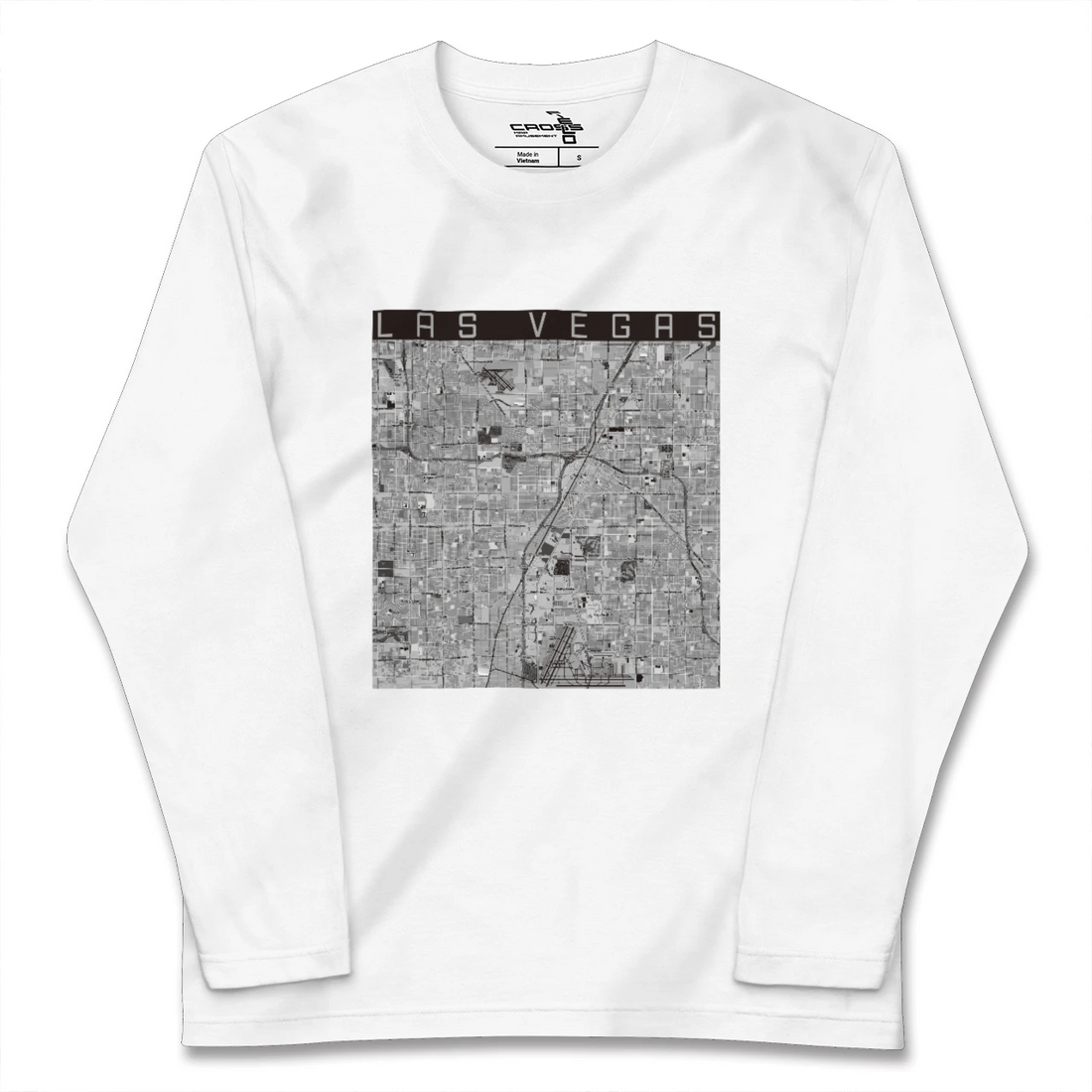【ラスベガス(アメリカ)】地図柄ロングスリーブTシャツ