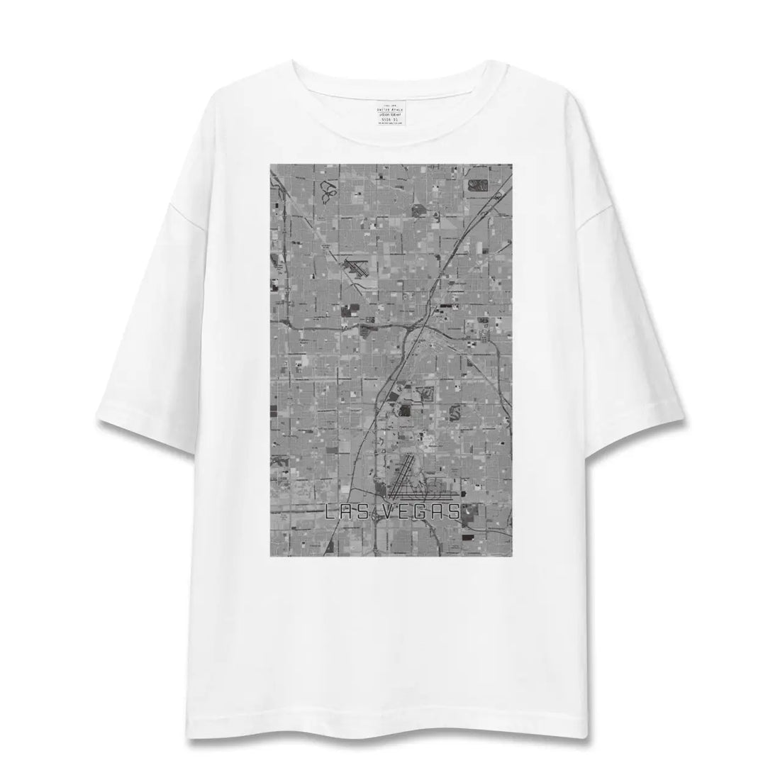 【ラスベガス(アメリカ)】地図柄ビッグシルエットTシャツ
