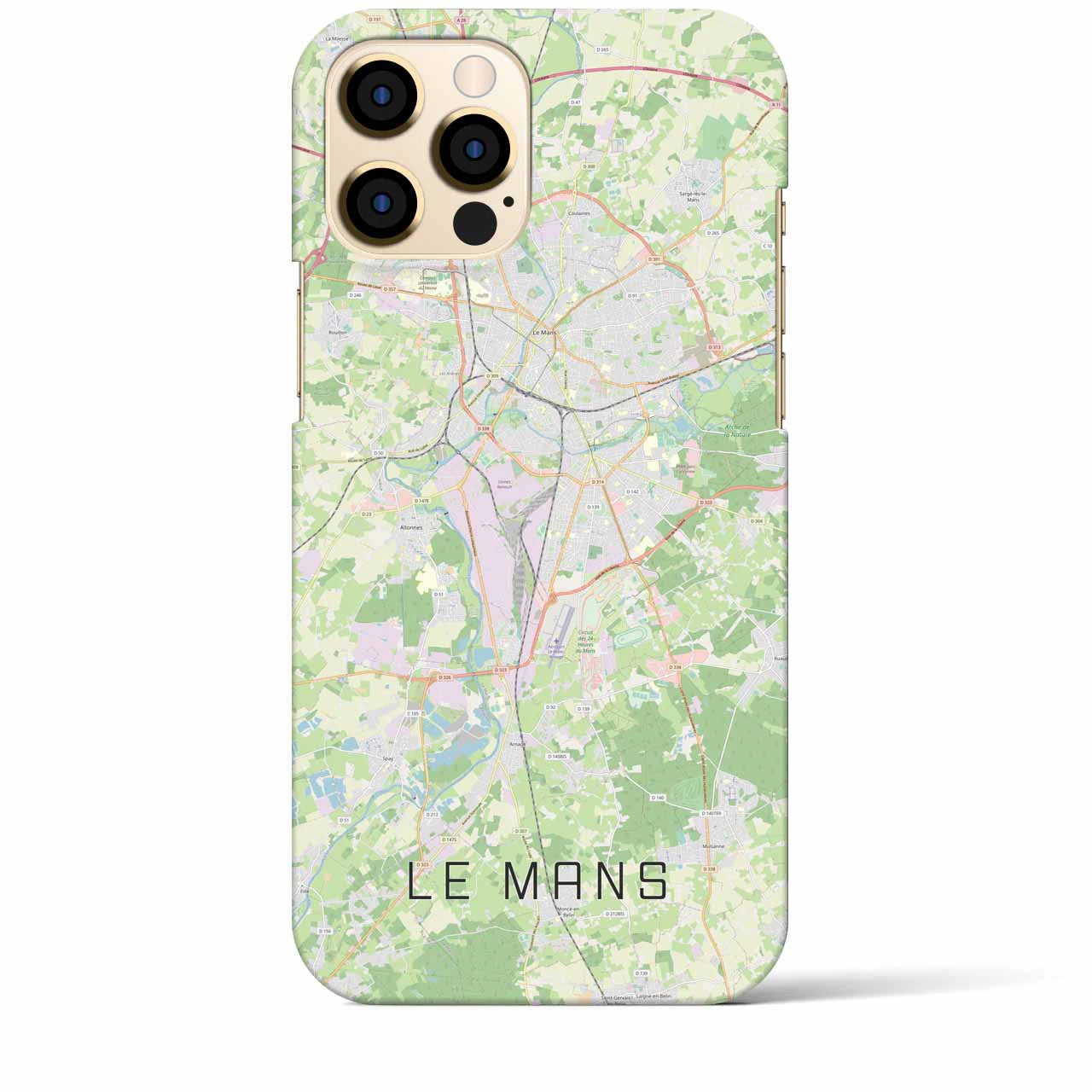 【ル・マン】地図柄iPhoneケース（バックカバータイプ・ナチュラル）iPhone 12 Pro Max 用
