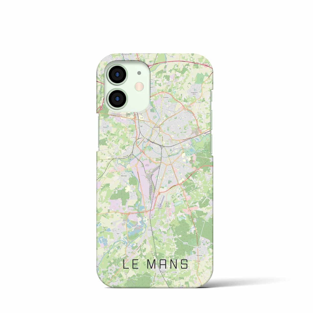 【ル・マン】地図柄iPhoneケース（バックカバータイプ・ナチュラル）iPhone 12 mini 用