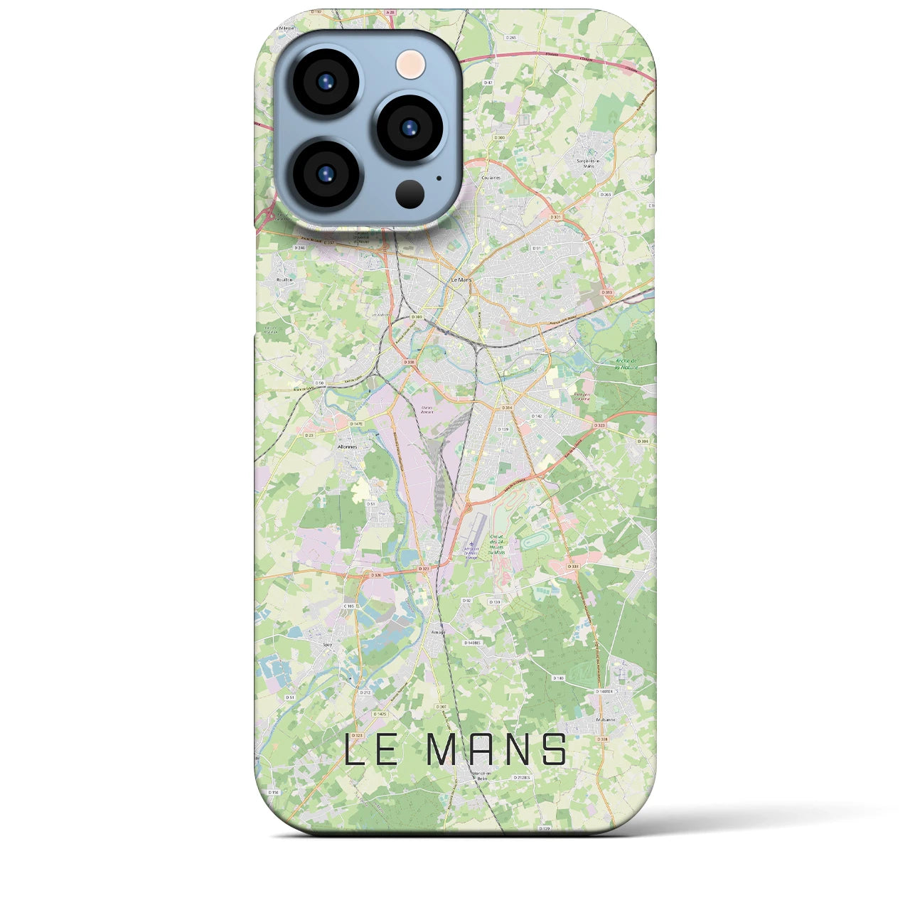 【ル・マン】地図柄iPhoneケース（バックカバータイプ・ナチュラル）iPhone 13 Pro Max 用