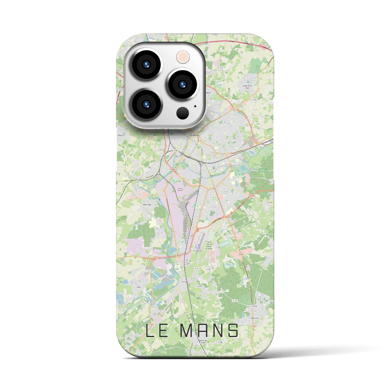 【ル・マン】地図柄iPhoneケース（バックカバータイプ・ナチュラル）iPhone 13 Pro 用