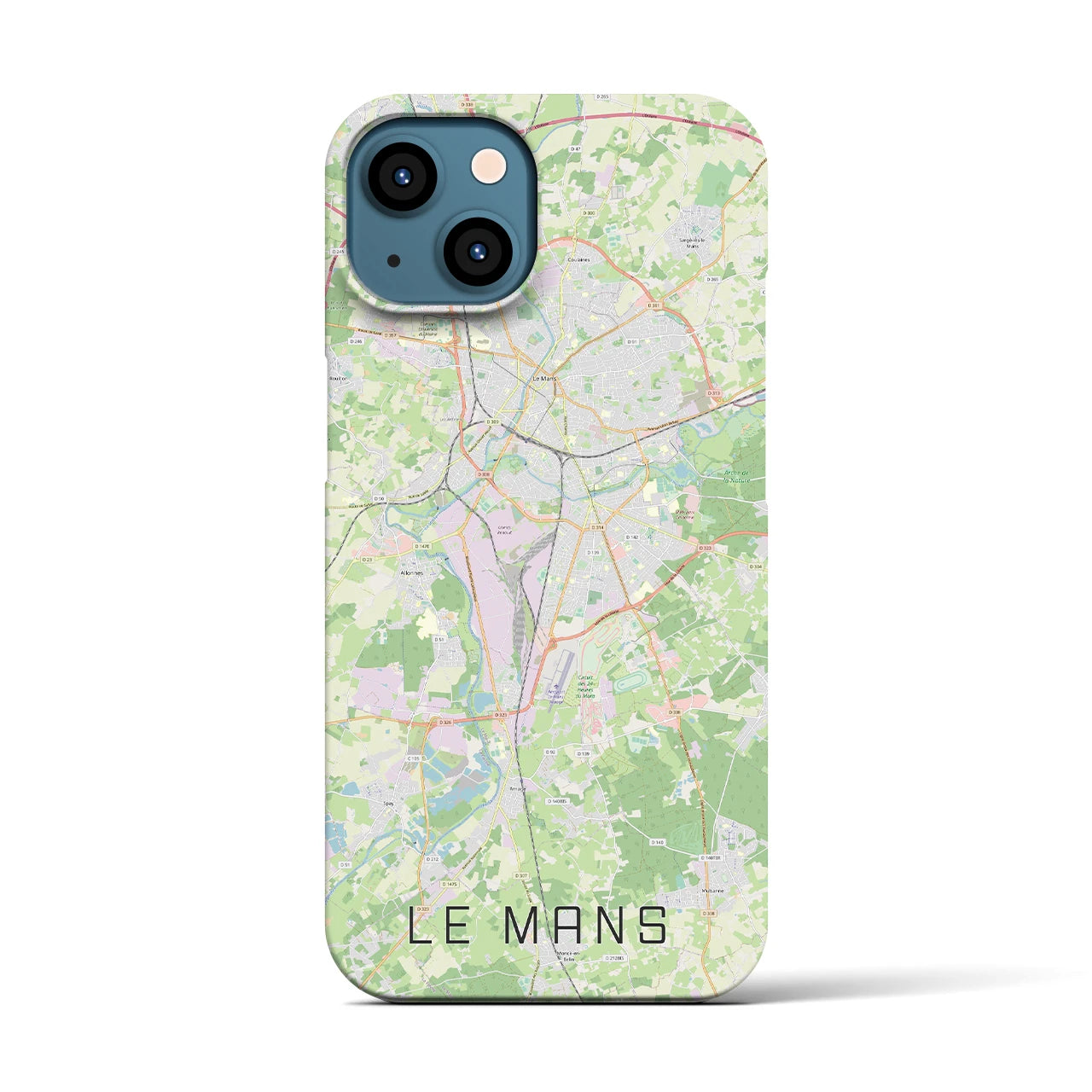 【ル・マン】地図柄iPhoneケース（バックカバータイプ・ナチュラル）iPhone 13 用