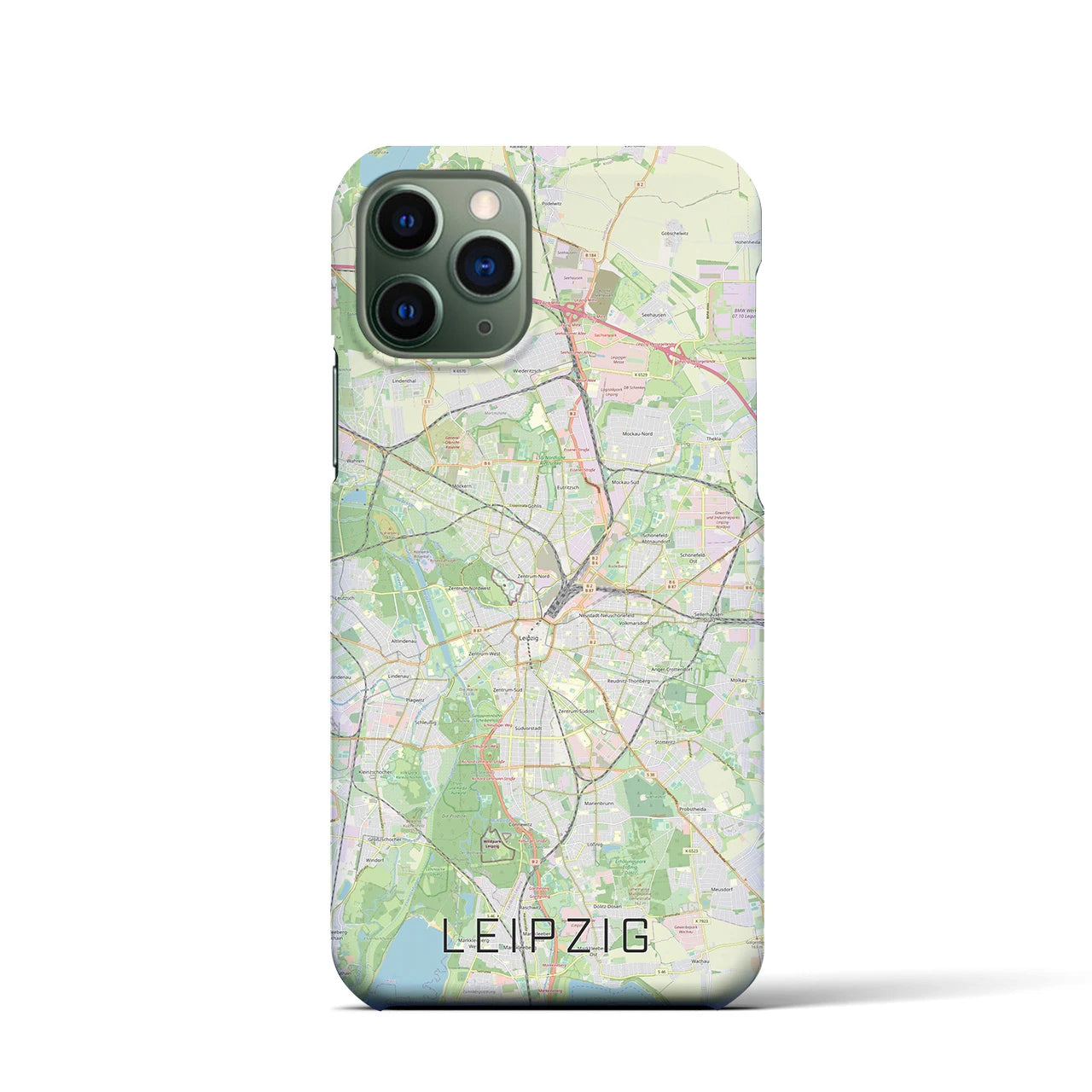 【ライプツィヒ】地図柄iPhoneケース（バックカバータイプ・ナチュラル）iPhone 11 Pro 用