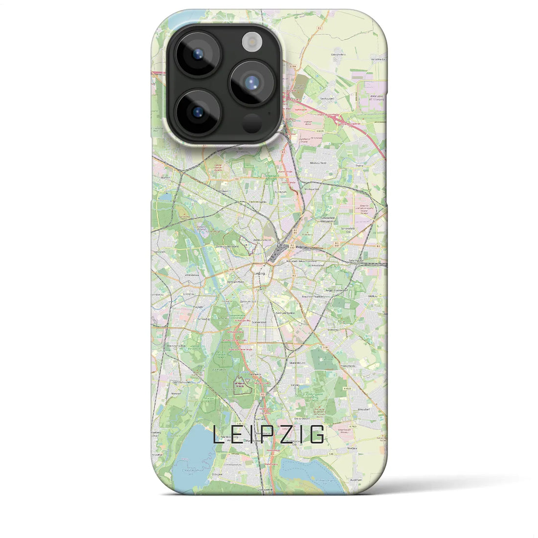 【ライプツィヒ】地図柄iPhoneケース（バックカバータイプ・ナチュラル）iPhone 15 Pro Max 用