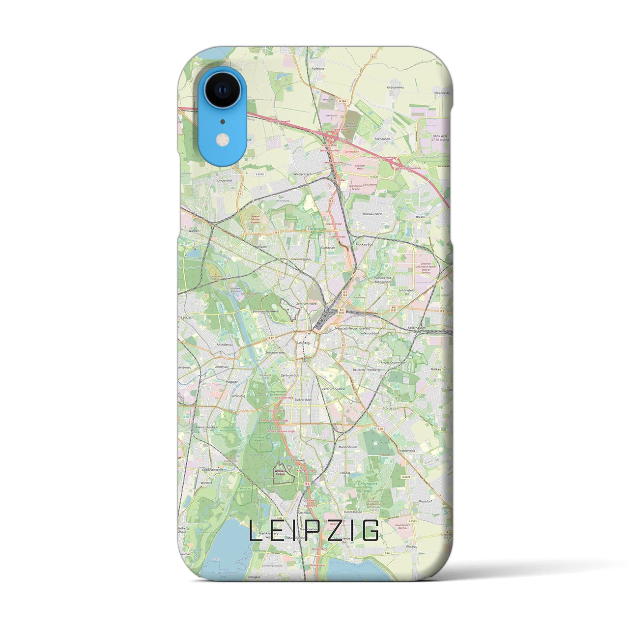 【ライプツィヒ】地図柄iPhoneケース（バックカバータイプ・ナチュラル）iPhone XR 用