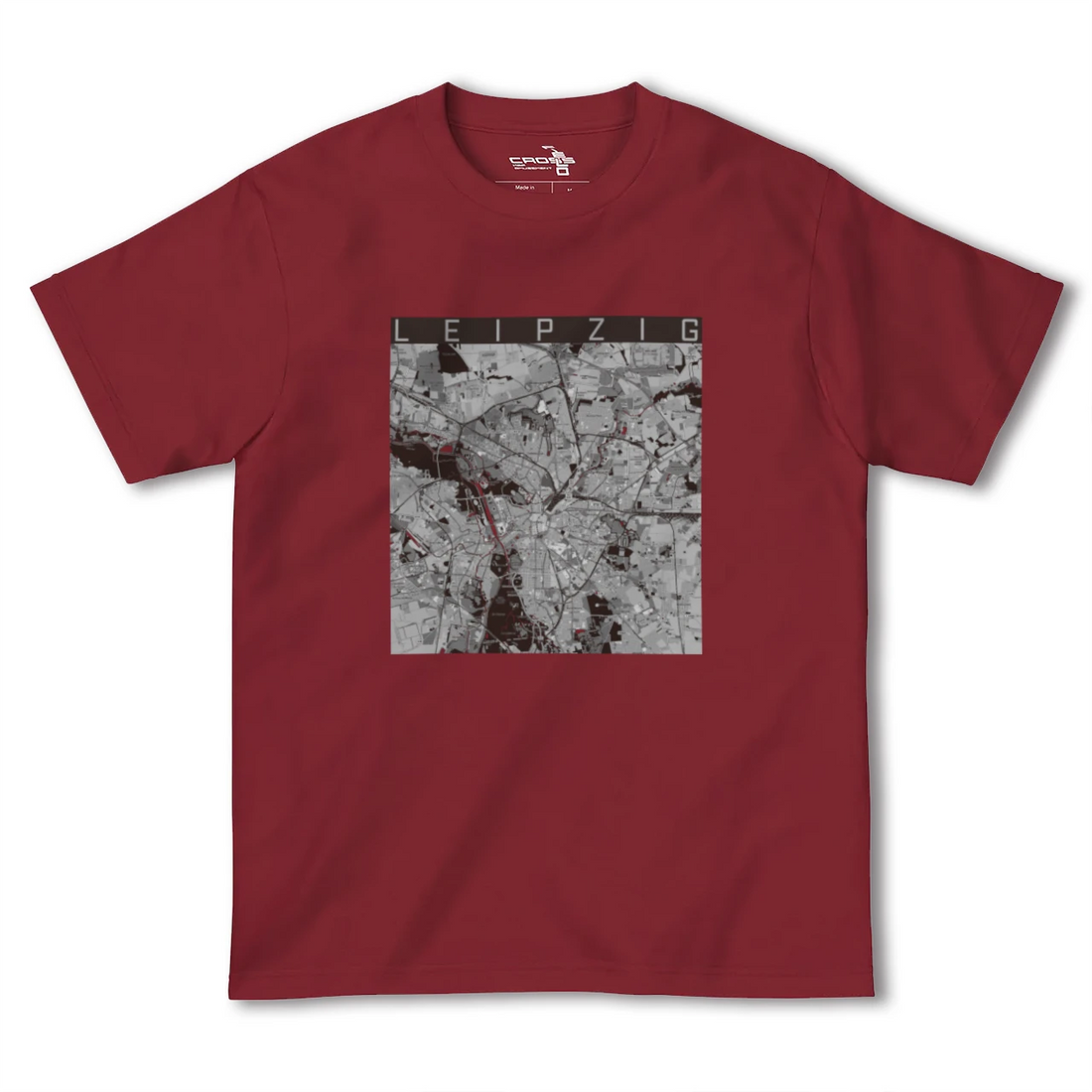 【ライプツィヒ(ドイツ)】地図柄ヘビーウェイトTシャツ