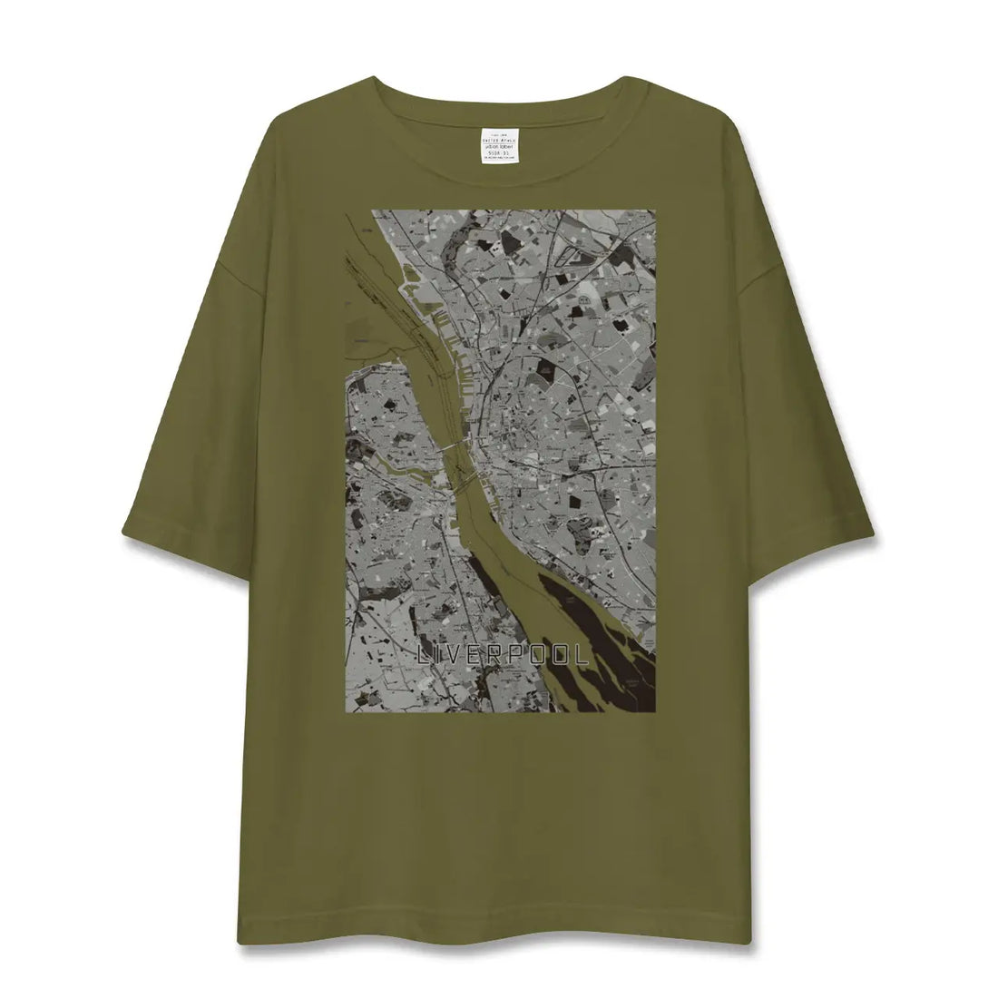 【リヴァプール(イギリス)】地図柄ビッグシルエットTシャツ