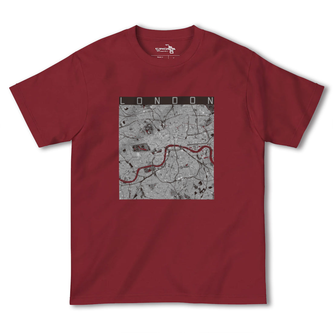 【ロンドン(イギリス)】地図柄ヘビーウェイトTシャツ