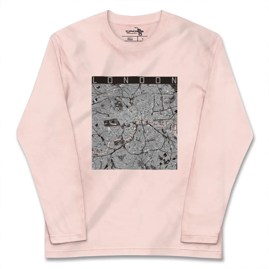 【ロンドン(イギリス)】地図柄ロングスリーブTシャツ