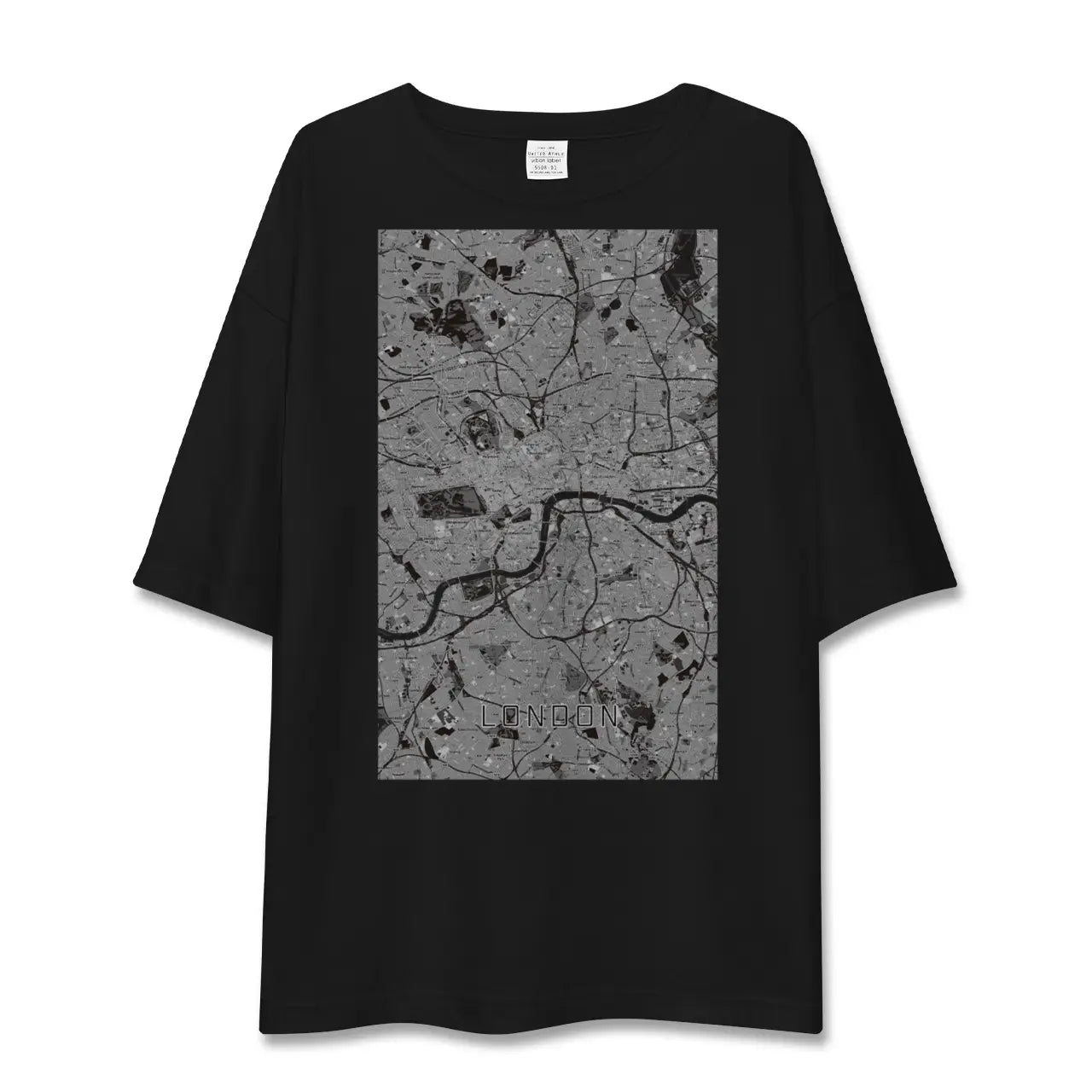 【ロンドン（イギリス）】地図柄ビッグシルエットTシャツ