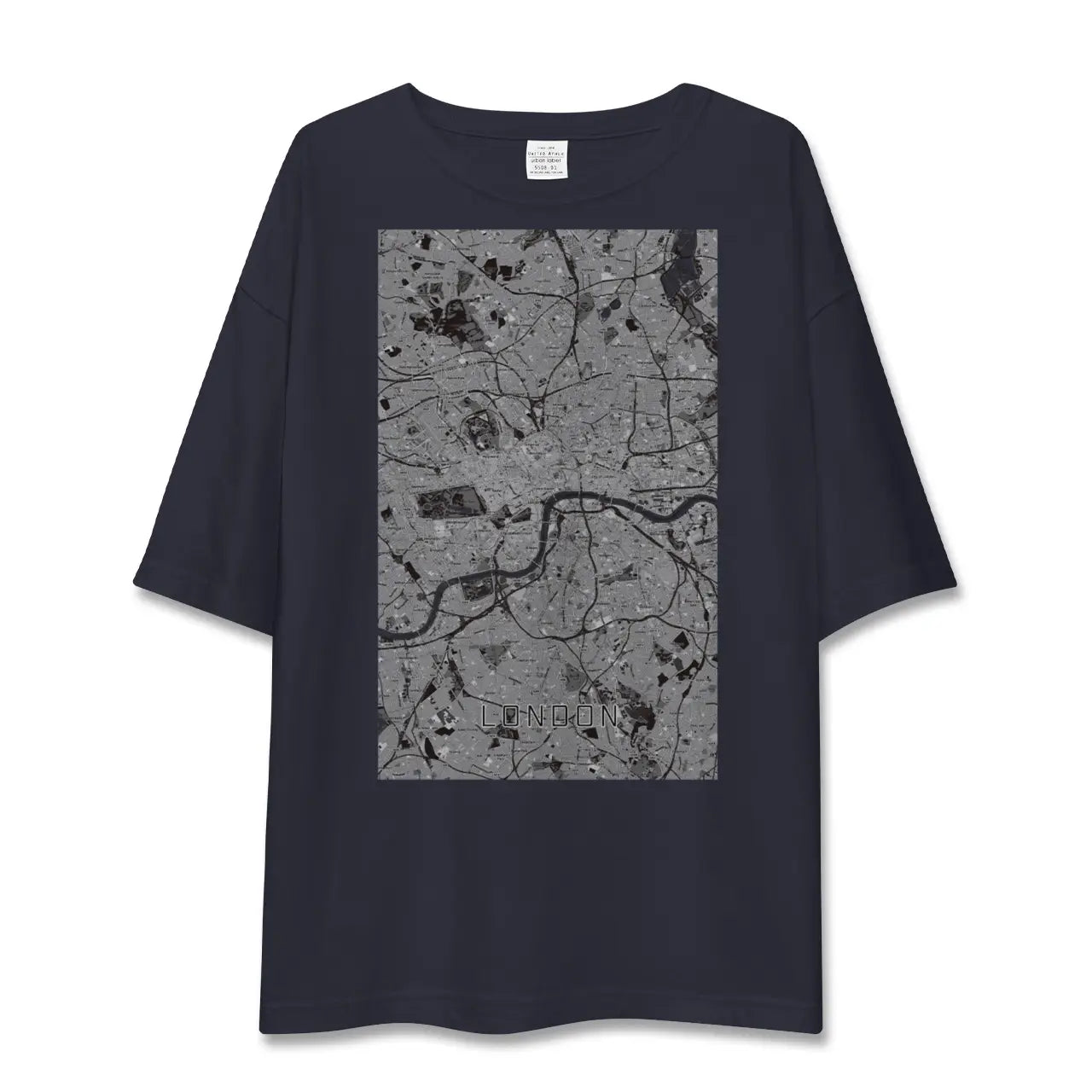【ロンドン（イギリス）】地図柄ビッグシルエットTシャツ