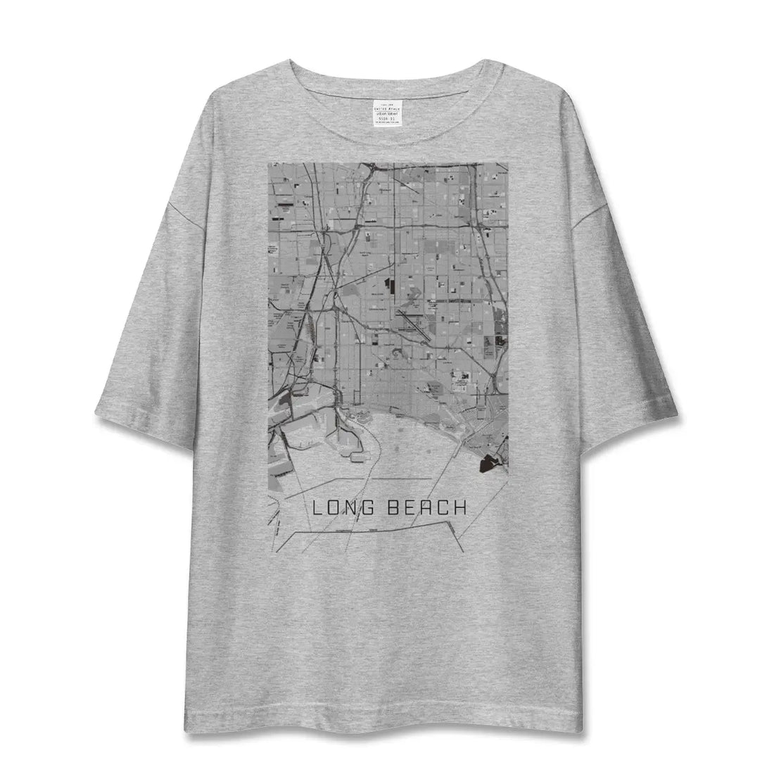 【ロングビーチ（アメリカ）】地図柄ビッグシルエットTシャツ