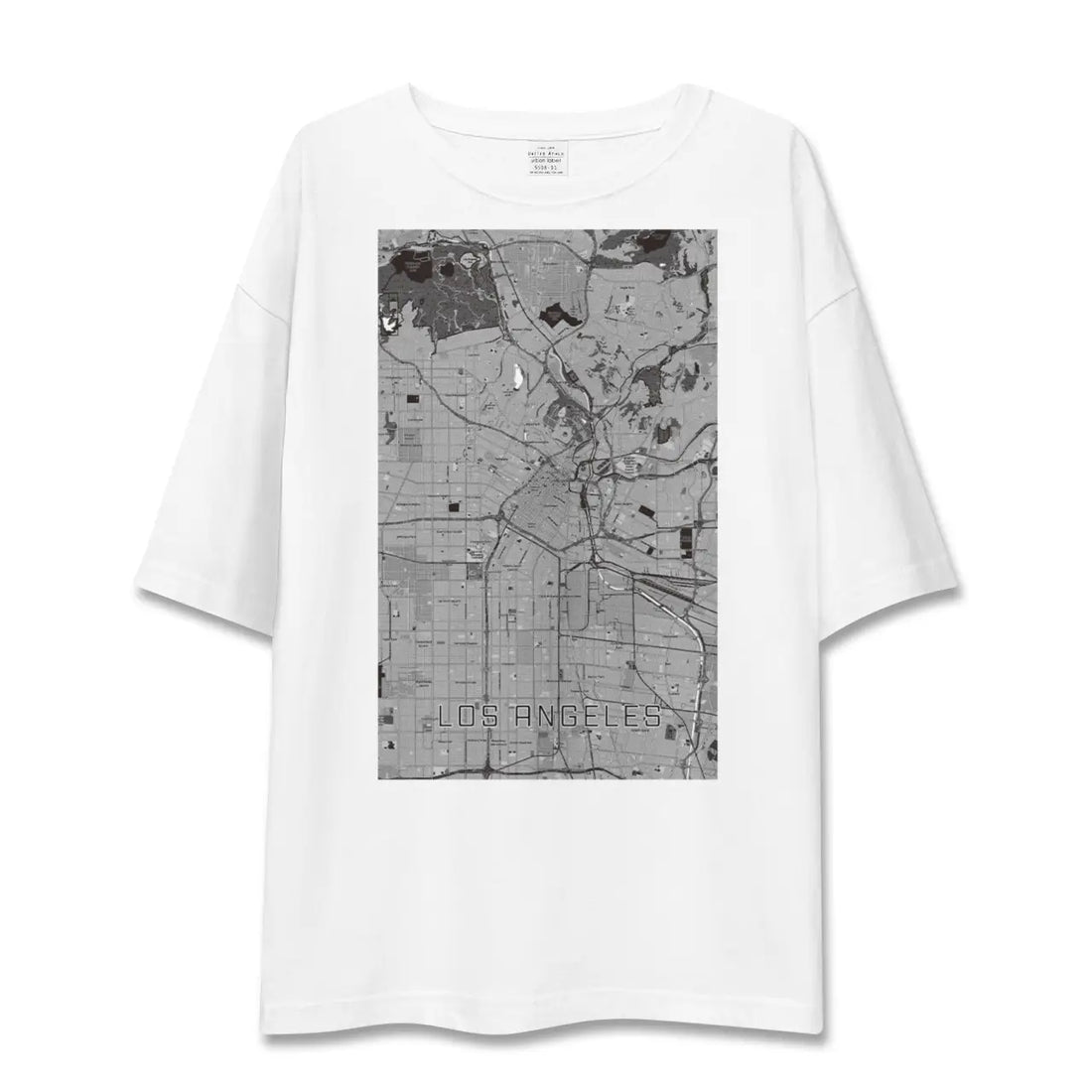 【ロサンゼルス（アメリカ）】地図柄ビッグシルエットTシャツ