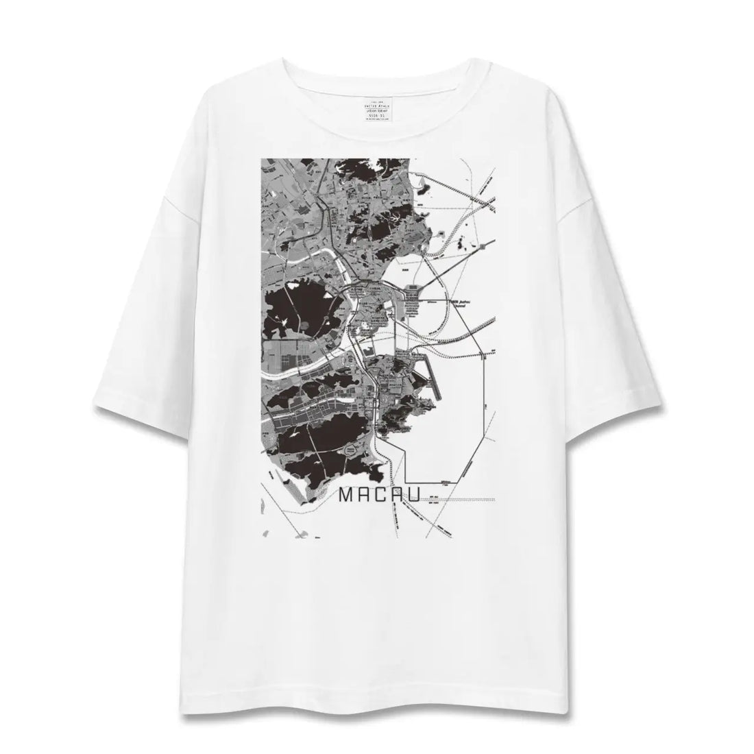 【マカオ（中華人民共和国）】地図柄ビッグシルエットTシャツ
