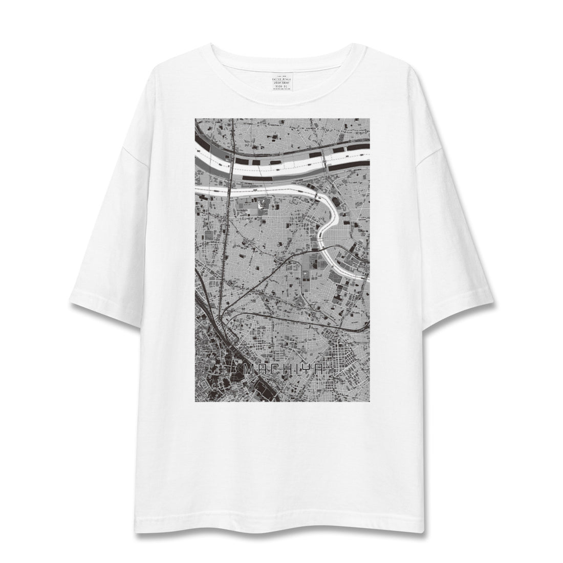 【町屋（東京都）】地図柄ビッグシルエットTシャツ