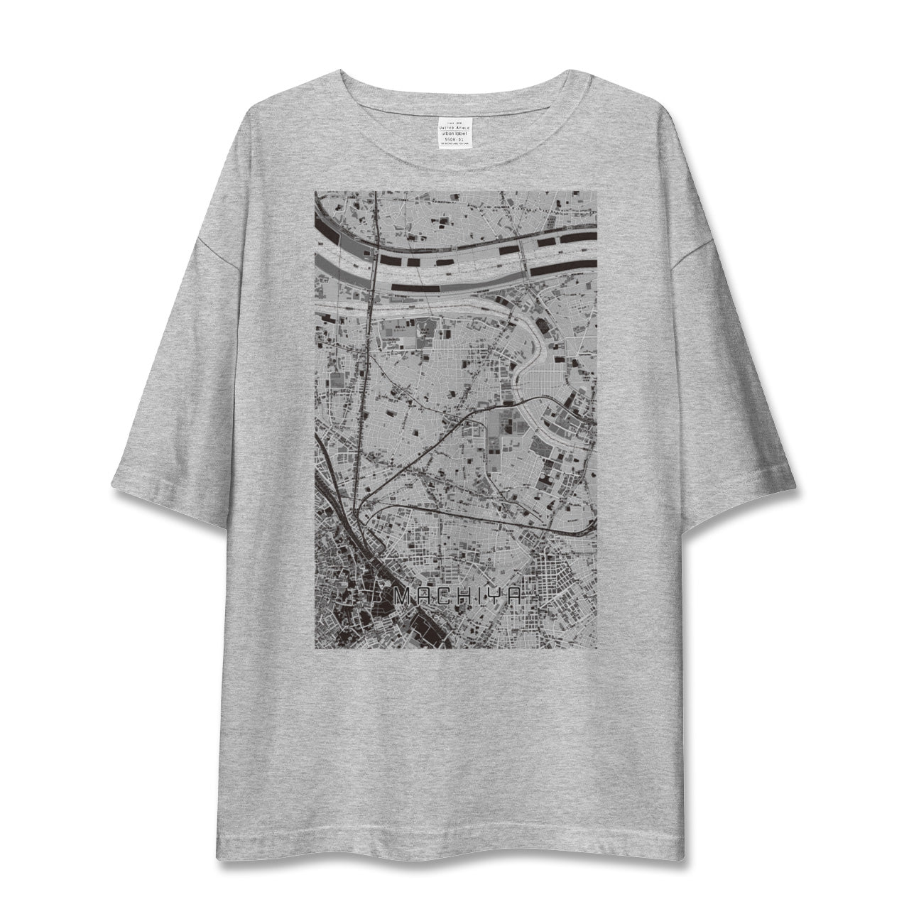 【町屋（東京都）】地図柄ビッグシルエットTシャツ