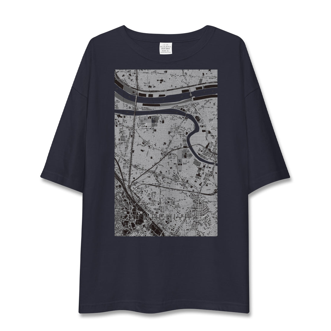 【町屋（東京都）】地図柄ビッグシルエットTシャツ
