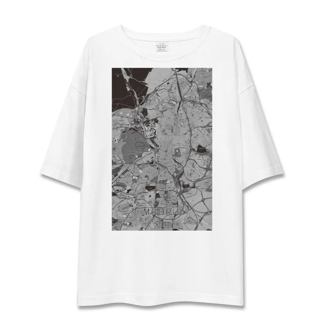 【マドリード(スペイン)】地図柄ビッグシルエットTシャツ