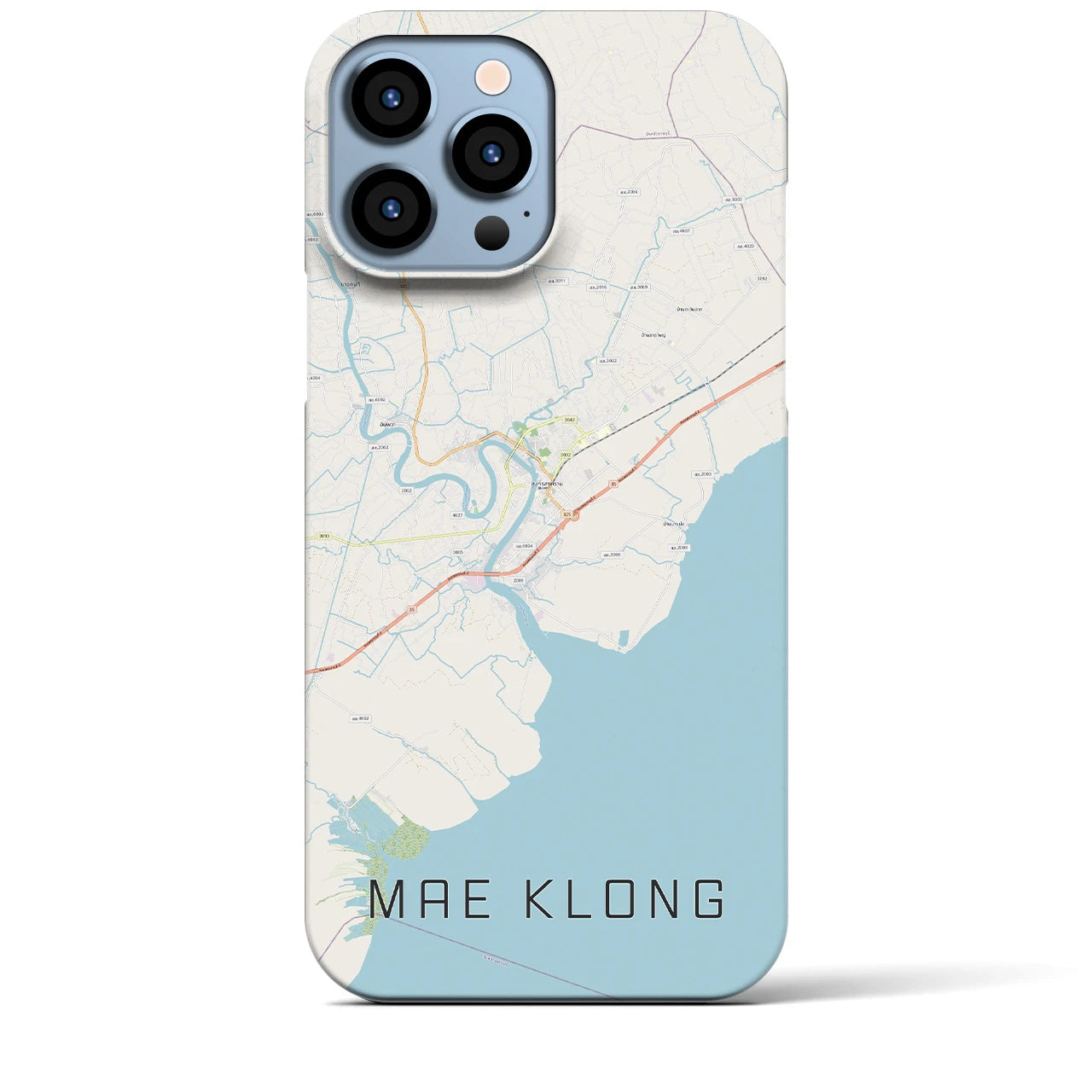 【メークロン】地図柄iPhoneケース（バックカバータイプ・ナチュラル）iPhone 13 Pro Max 用