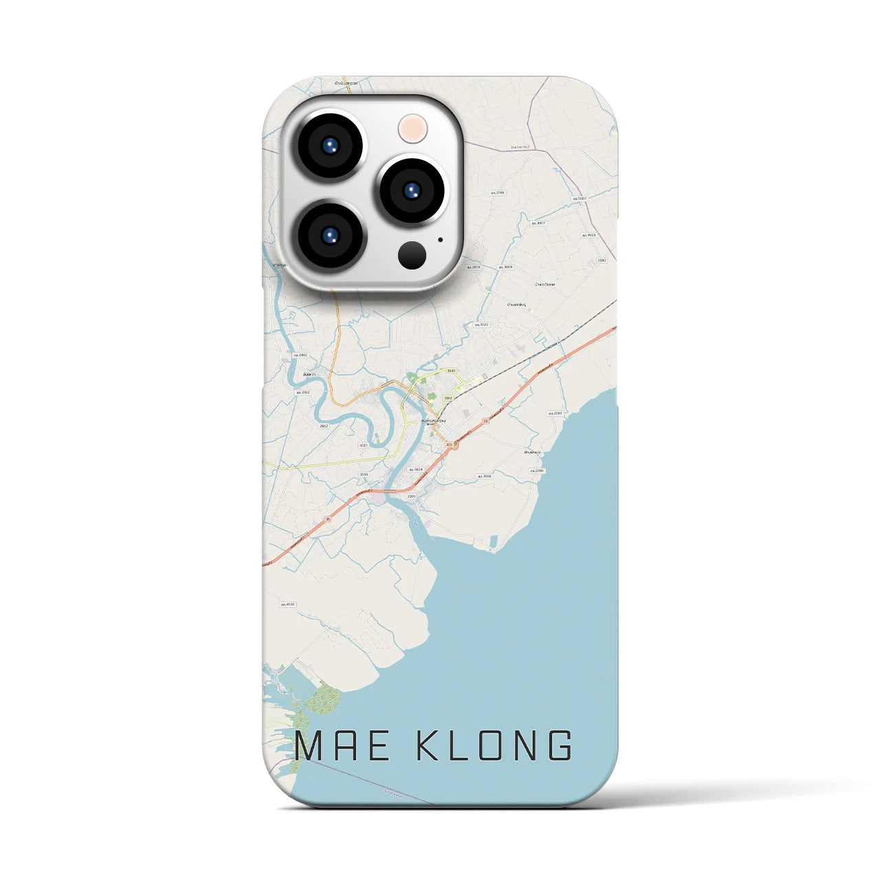 【メークロン】地図柄iPhoneケース（バックカバータイプ・ナチュラル）iPhone 13 Pro 用