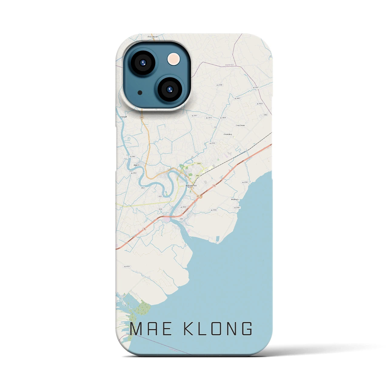 【メークロン】地図柄iPhoneケース（バックカバータイプ・ナチュラル）iPhone 13 用
