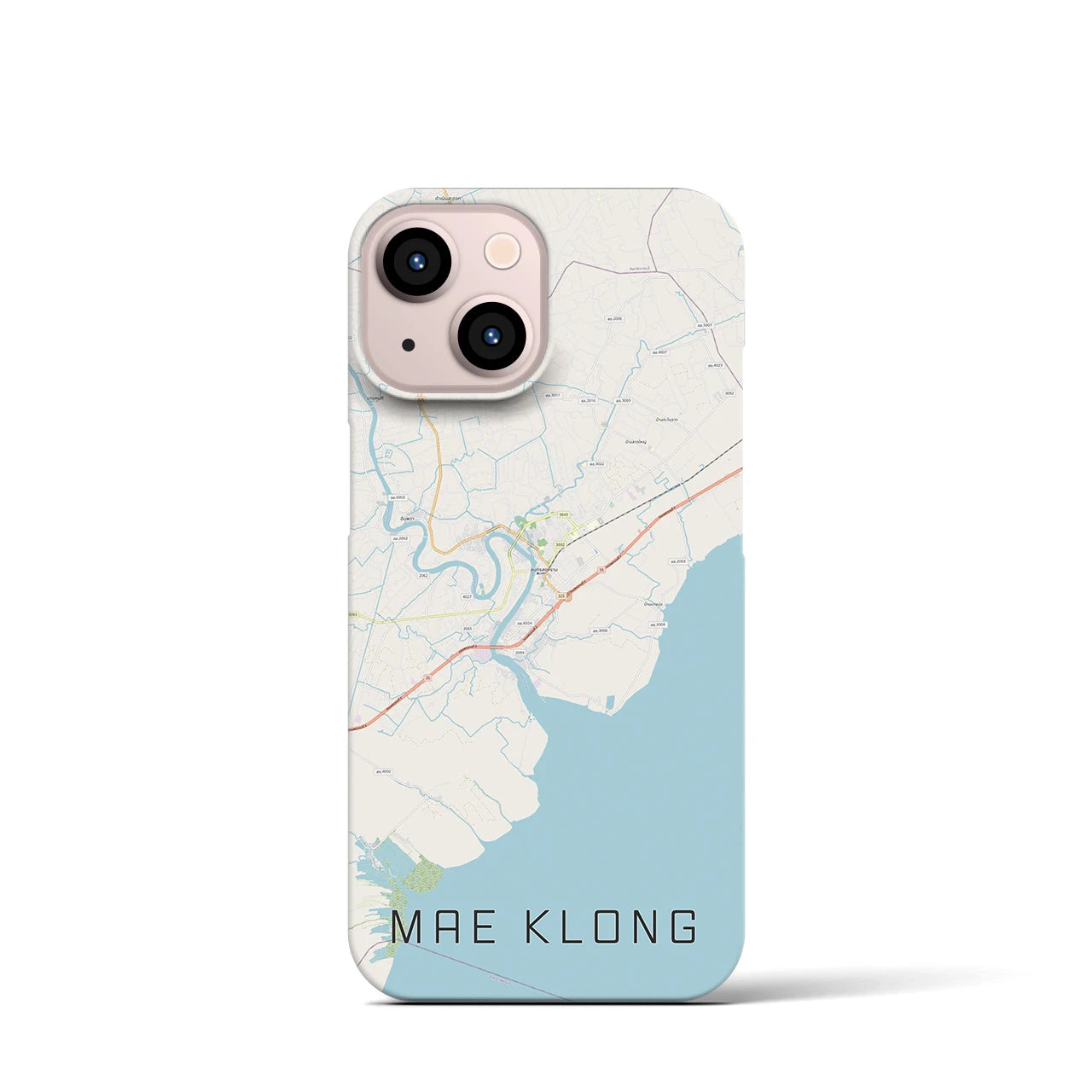 【メークロン】地図柄iPhoneケース（バックカバータイプ・ナチュラル）iPhone 13 mini 用