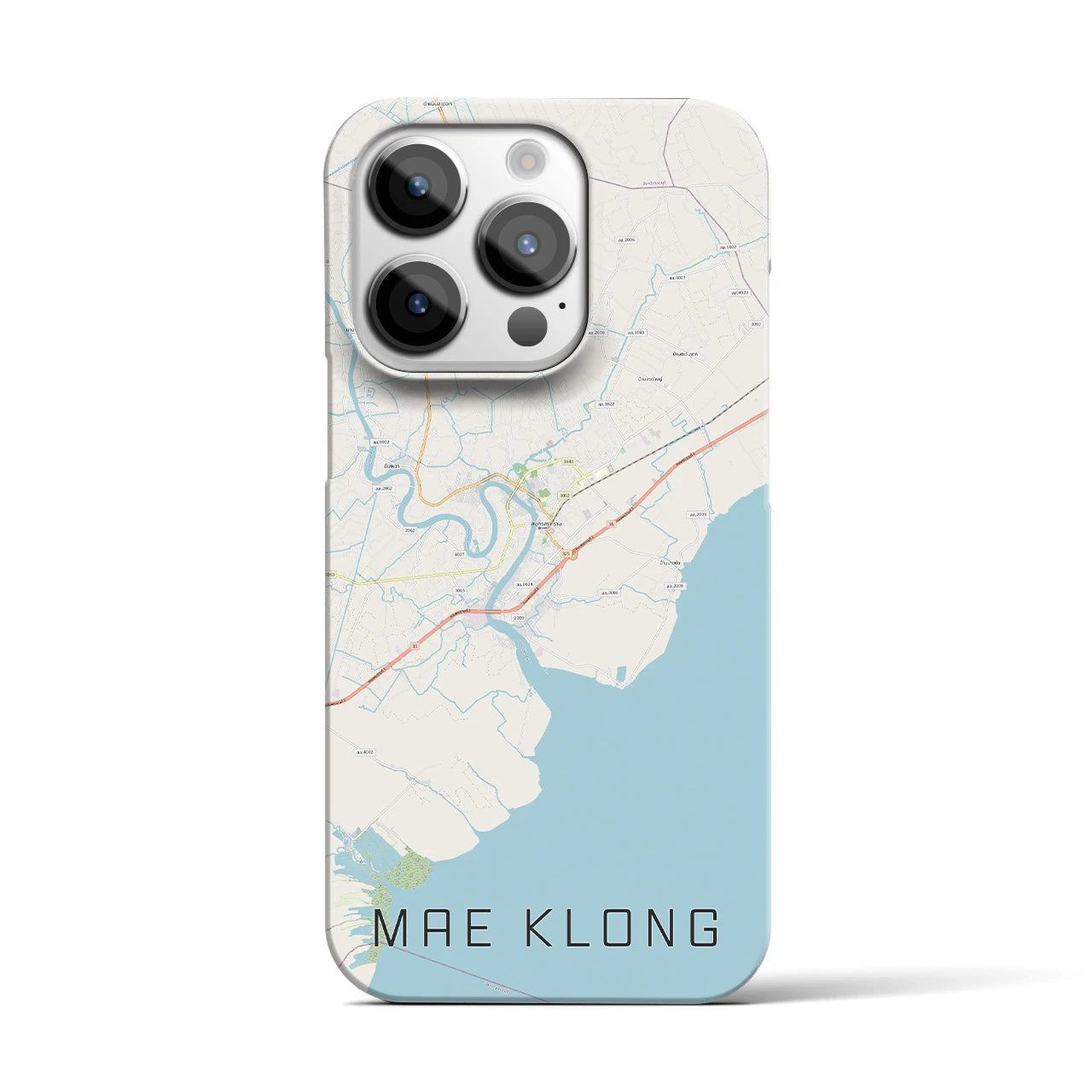 【メークロン】地図柄iPhoneケース（バックカバータイプ・ナチュラル）iPhone 14 Pro 用