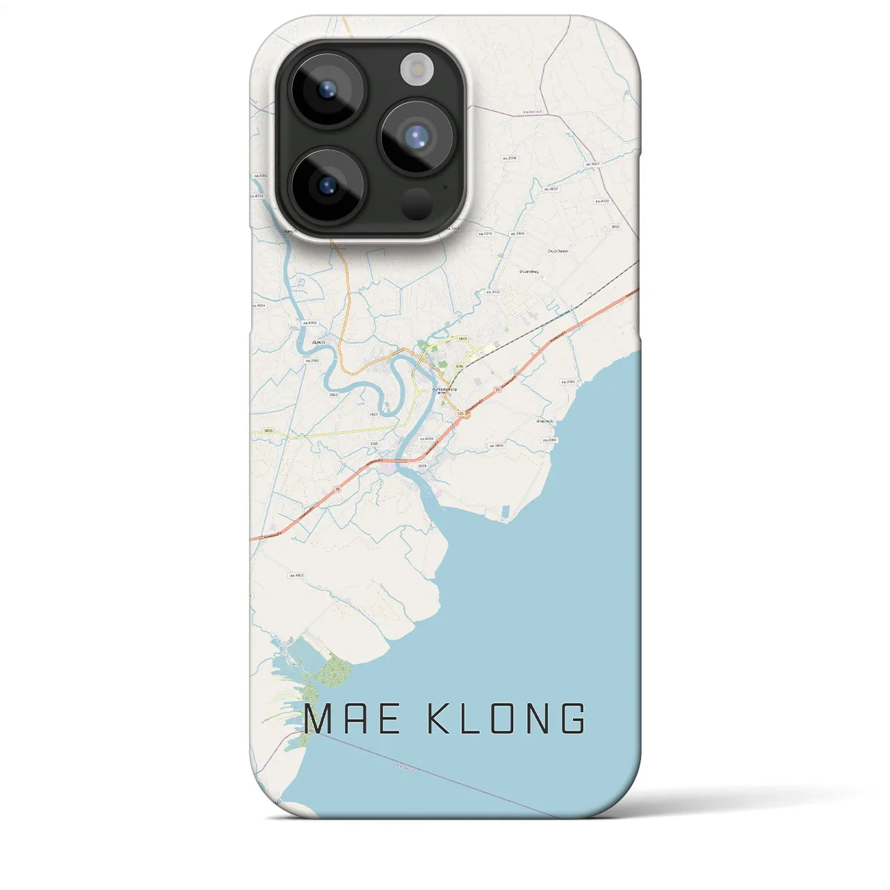 【メークロン】地図柄iPhoneケース（バックカバータイプ・ナチュラル）iPhone 15 Pro Max 用