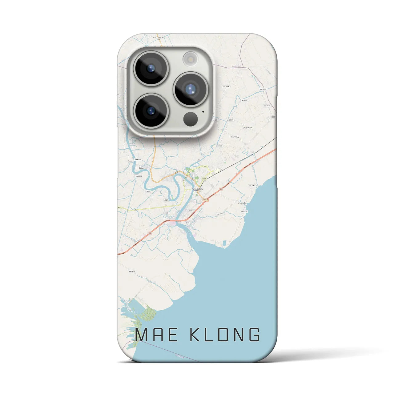 【メークロン】地図柄iPhoneケース（バックカバータイプ・ナチュラル）iPhone 15 Pro 用