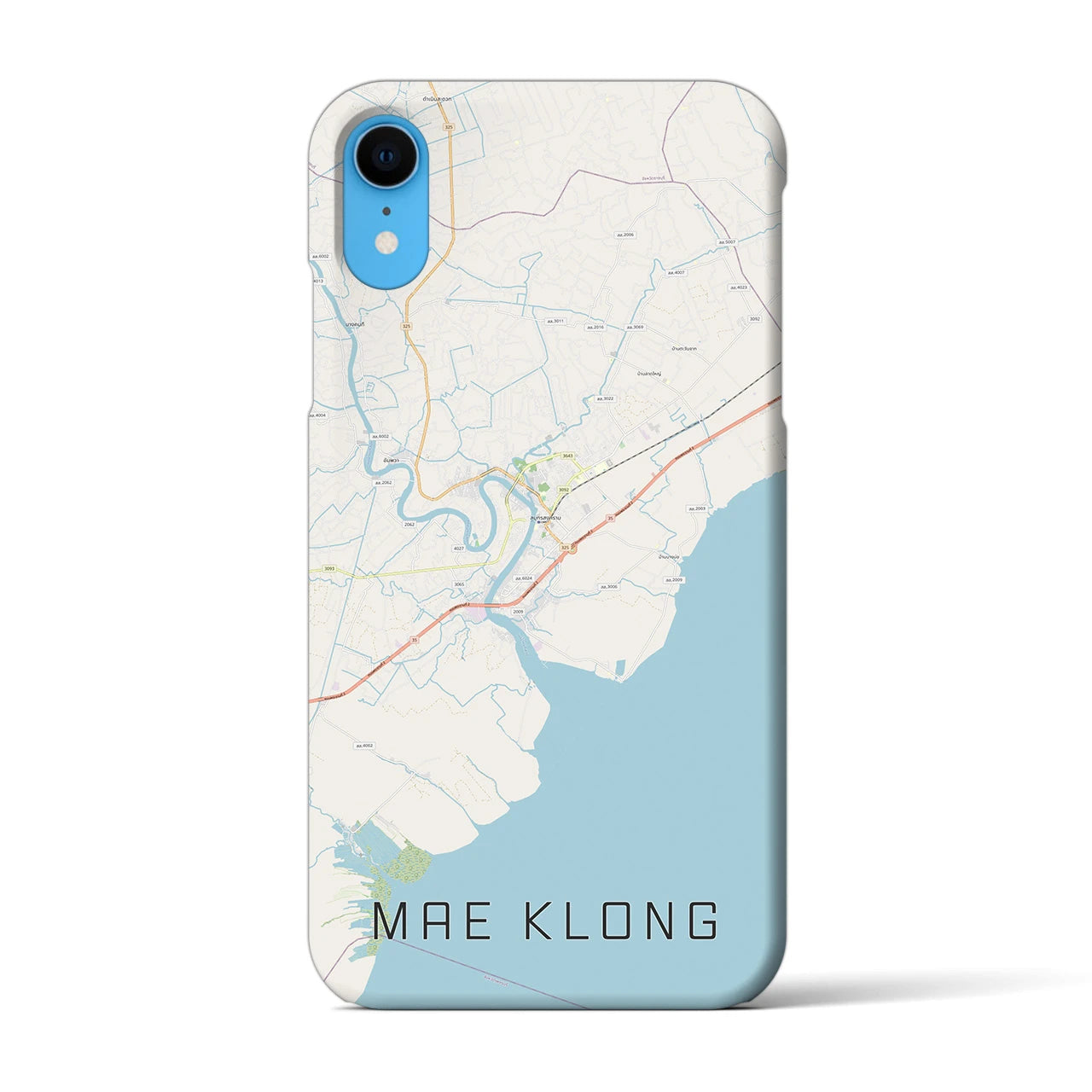 【メークロン】地図柄iPhoneケース（バックカバータイプ・ナチュラル）iPhone XR 用