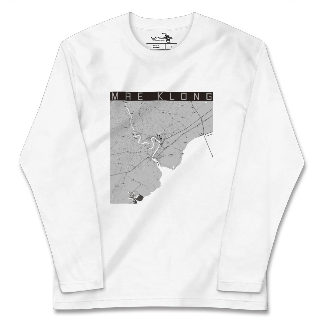 【メークロン(タイ)】地図柄ロングスリーブTシャツ