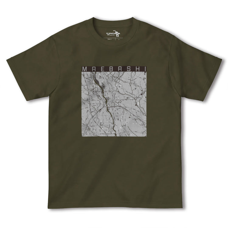 【前橋（群馬県）】地図柄ヘビーウェイトTシャツ