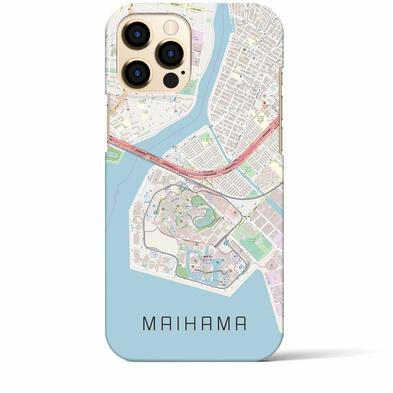【舞浜】地図柄iPhoneケース（バックカバータイプ・ナチュラル）iPhone 12 Pro Max 用