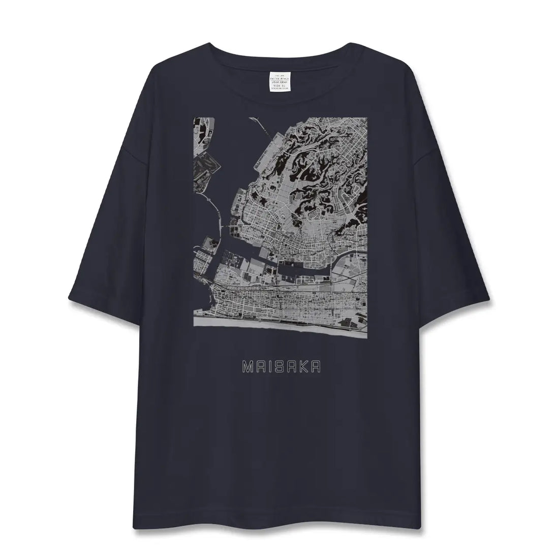 【舞阪（静岡県）】地図柄ビッグシルエットTシャツ