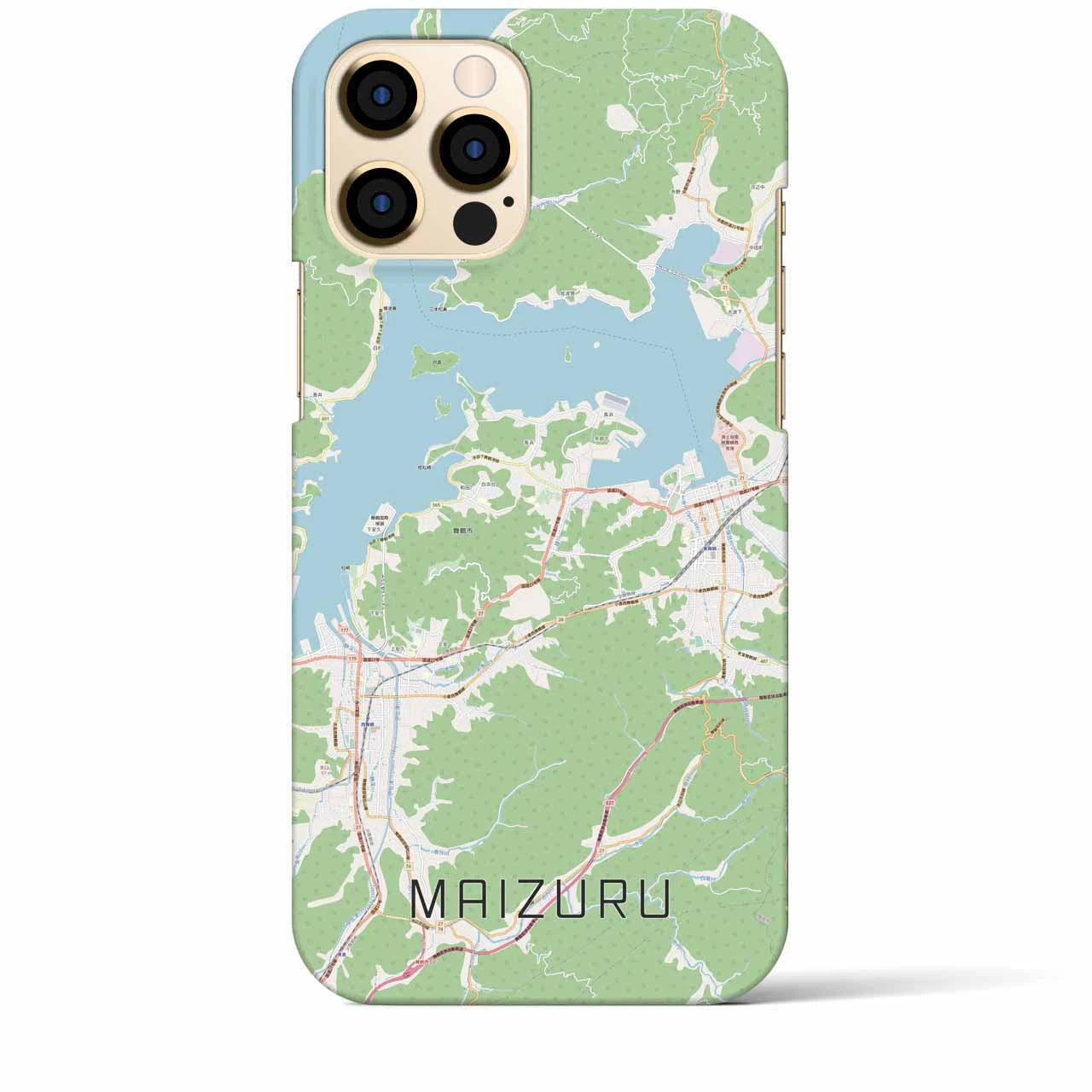 【舞鶴】地図柄iPhoneケース（バックカバータイプ・ナチュラル）iPhone 12 Pro Max 用