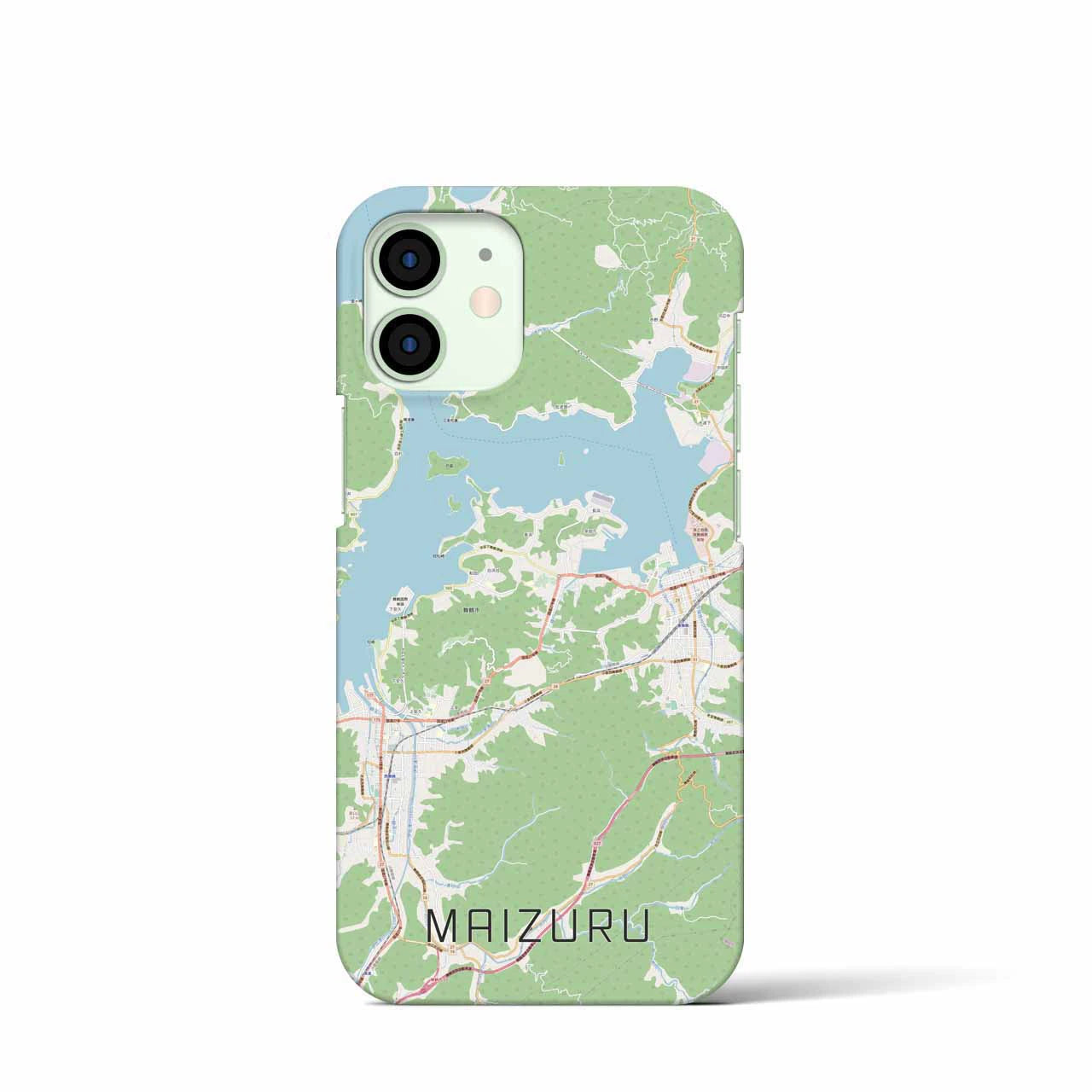 【舞鶴】地図柄iPhoneケース（バックカバータイプ・ナチュラル）iPhone 12 mini 用