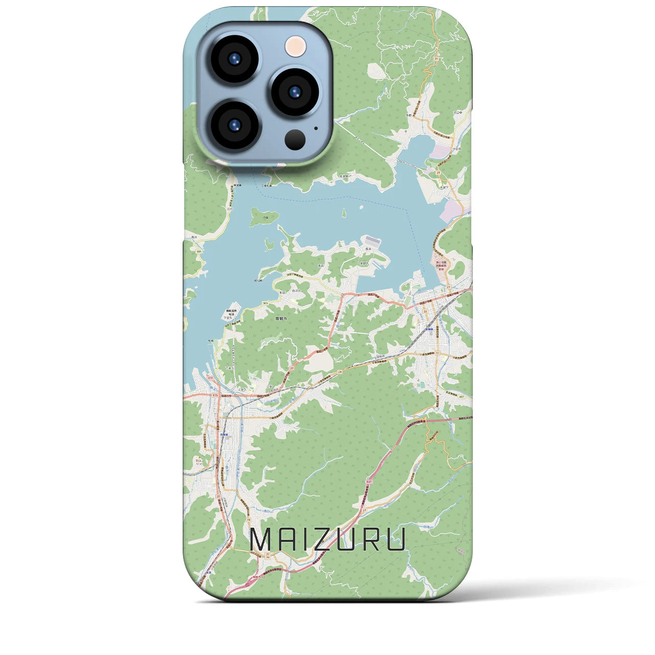 【舞鶴】地図柄iPhoneケース（バックカバータイプ・ナチュラル）iPhone 13 Pro Max 用