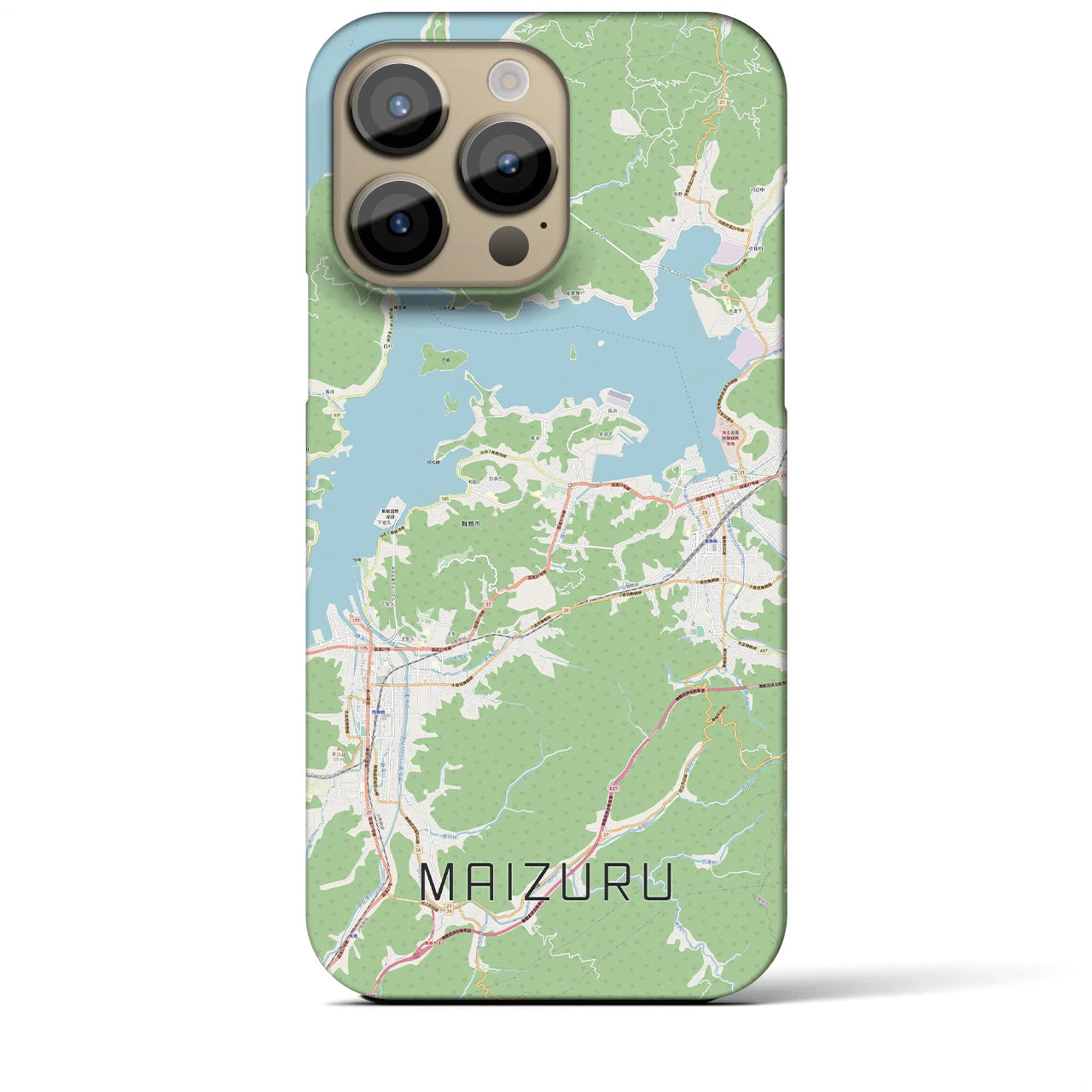 【舞鶴】地図柄iPhoneケース（バックカバータイプ・ナチュラル）iPhone 14 Pro Max 用