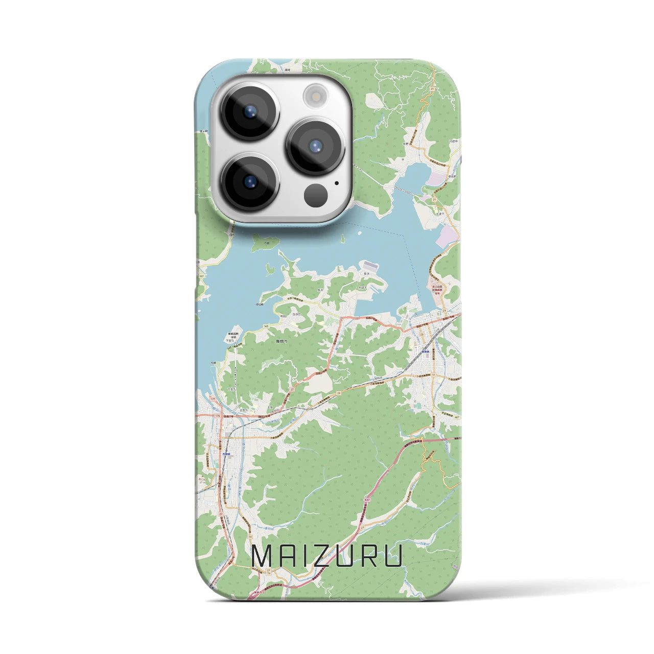 【舞鶴】地図柄iPhoneケース（バックカバータイプ・ナチュラル）iPhone 14 Pro 用