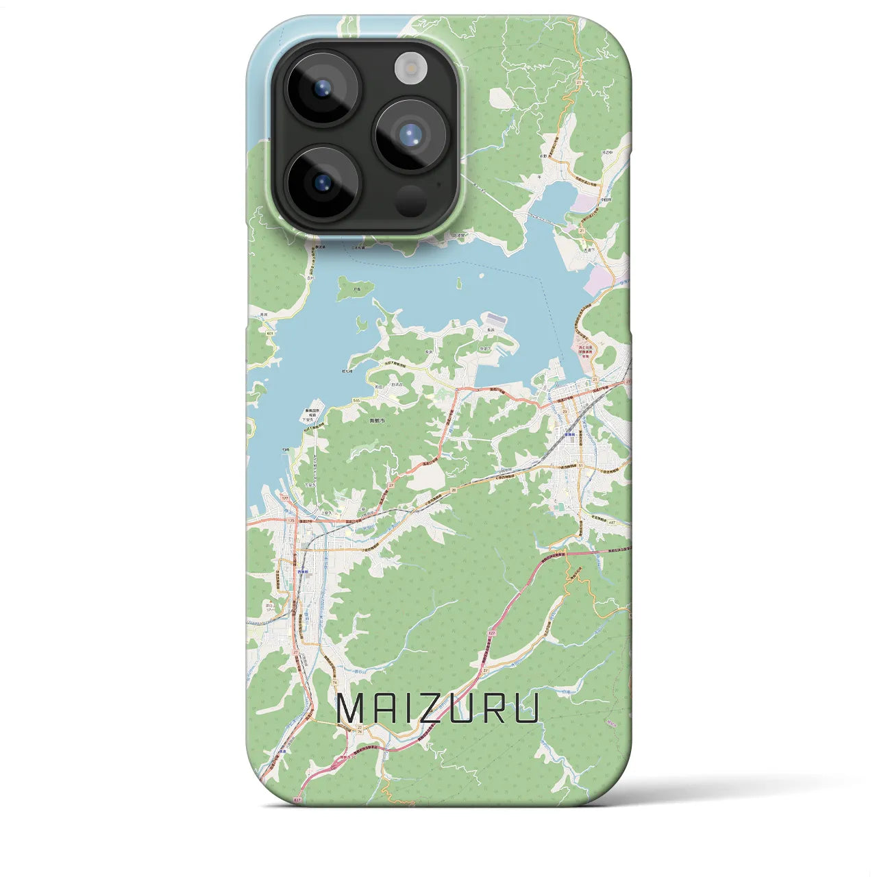 【舞鶴】地図柄iPhoneケース（バックカバータイプ・ナチュラル）iPhone 15 Pro Max 用