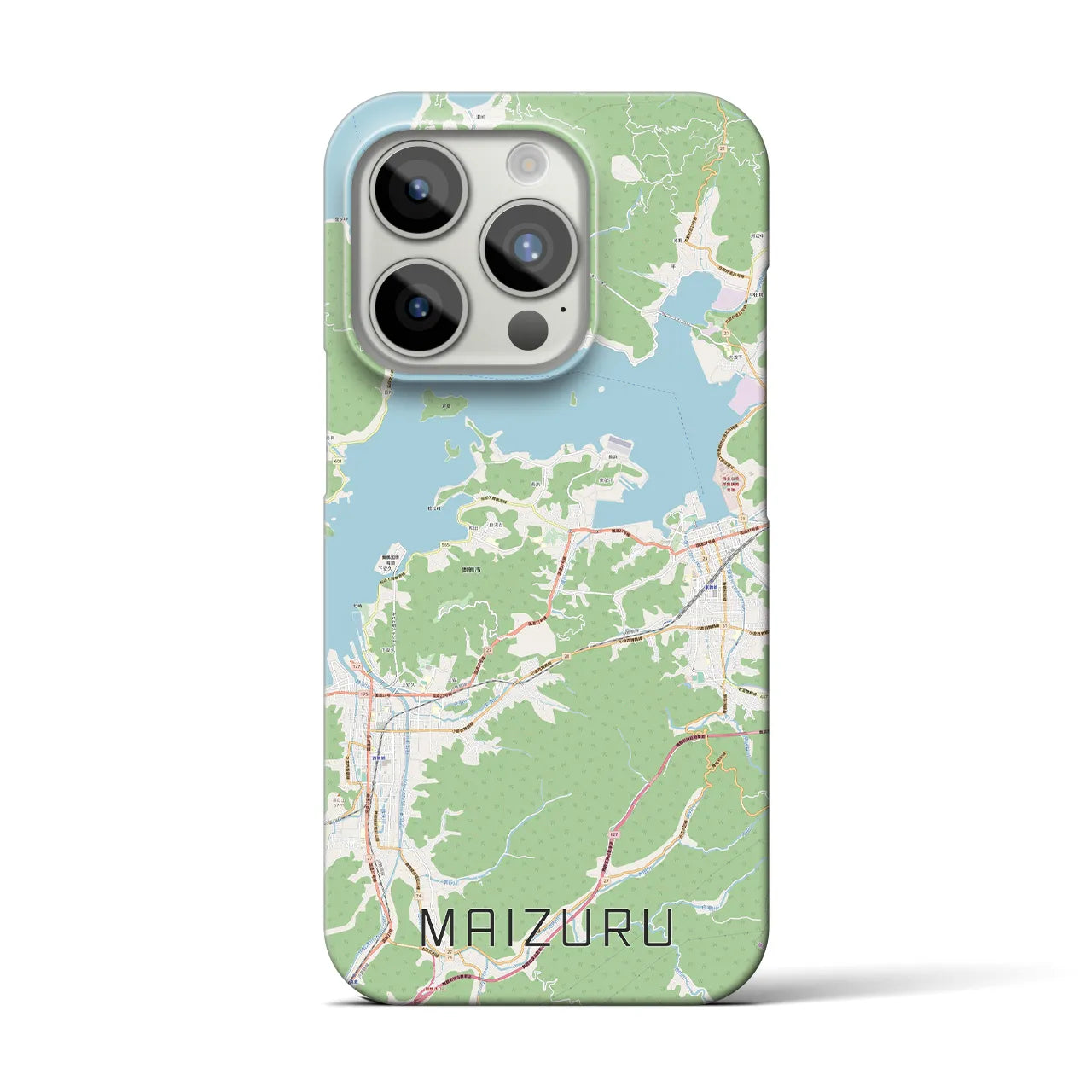 【舞鶴】地図柄iPhoneケース（バックカバータイプ・ナチュラル）iPhone 15 Pro 用