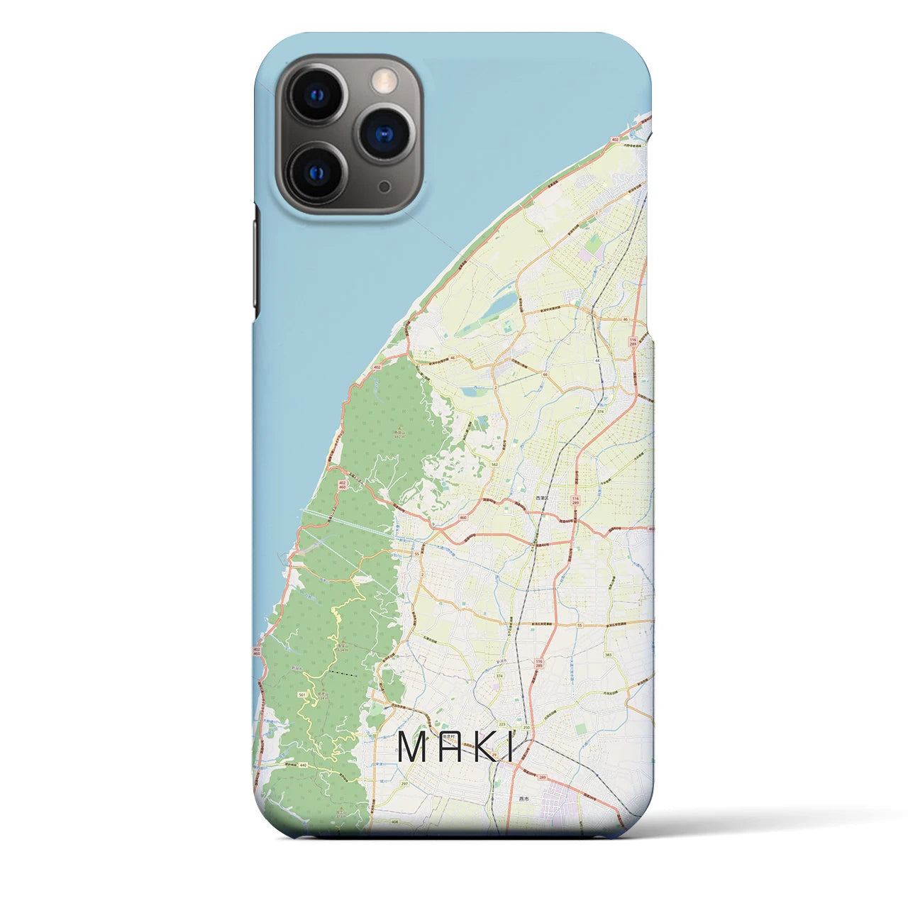 【巻】地図柄iPhoneケース（バックカバータイプ・ナチュラル）iPhone 11 Pro Max 用