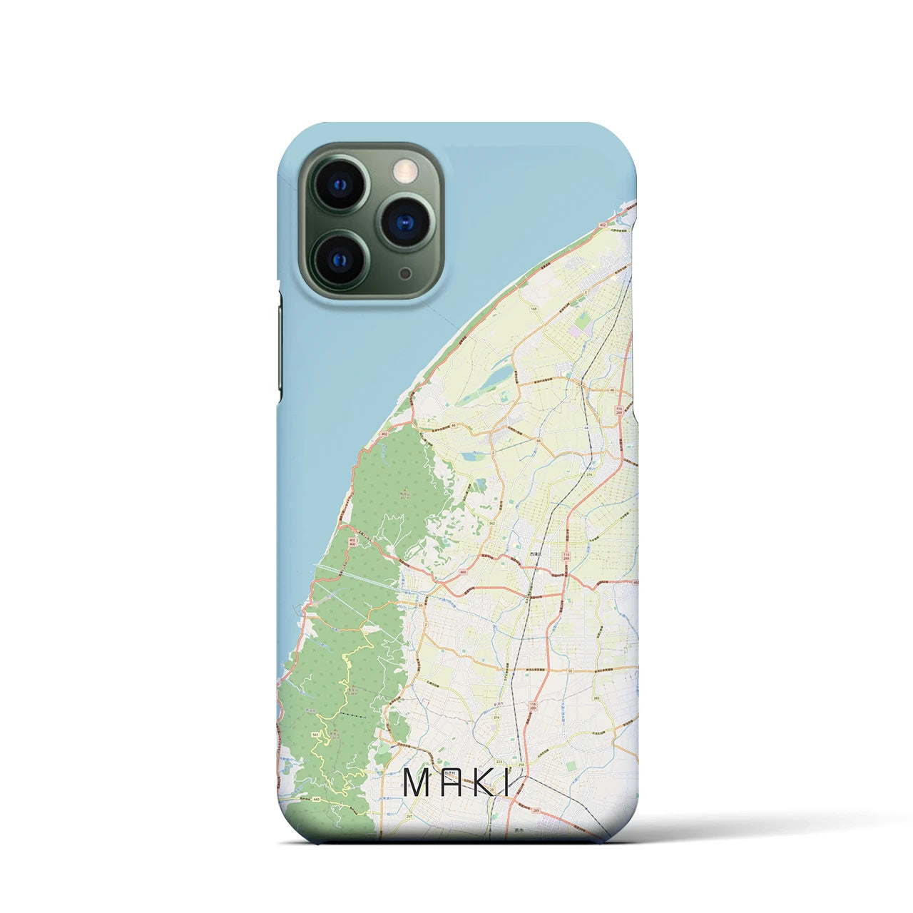 【巻】地図柄iPhoneケース（バックカバータイプ・ナチュラル）iPhone 11 Pro 用