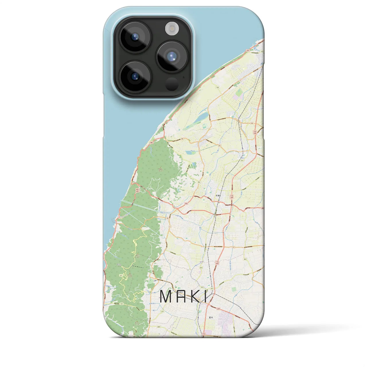 【巻】地図柄iPhoneケース（バックカバータイプ・ナチュラル）iPhone 15 Pro Max 用