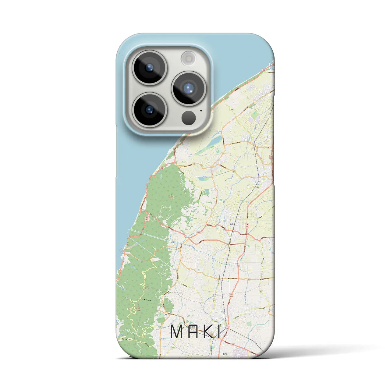 【巻】地図柄iPhoneケース（バックカバータイプ・ナチュラル）iPhone 15 Pro 用
