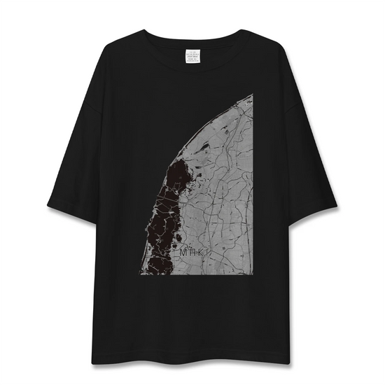 【巻（新潟県）】地図柄ビッグシルエットTシャツ