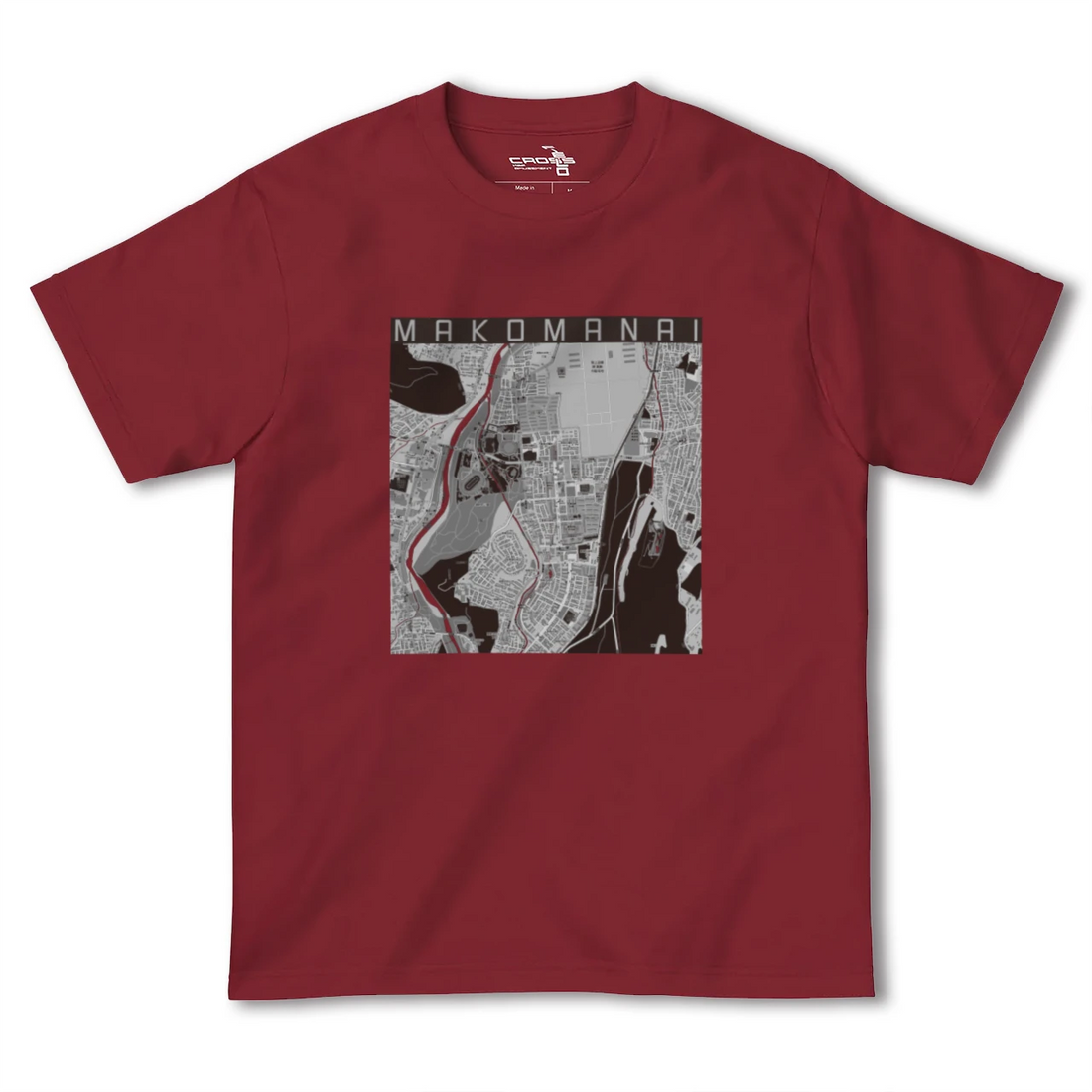 【真駒内(北海道)】地図柄ヘビーウェイトTシャツ