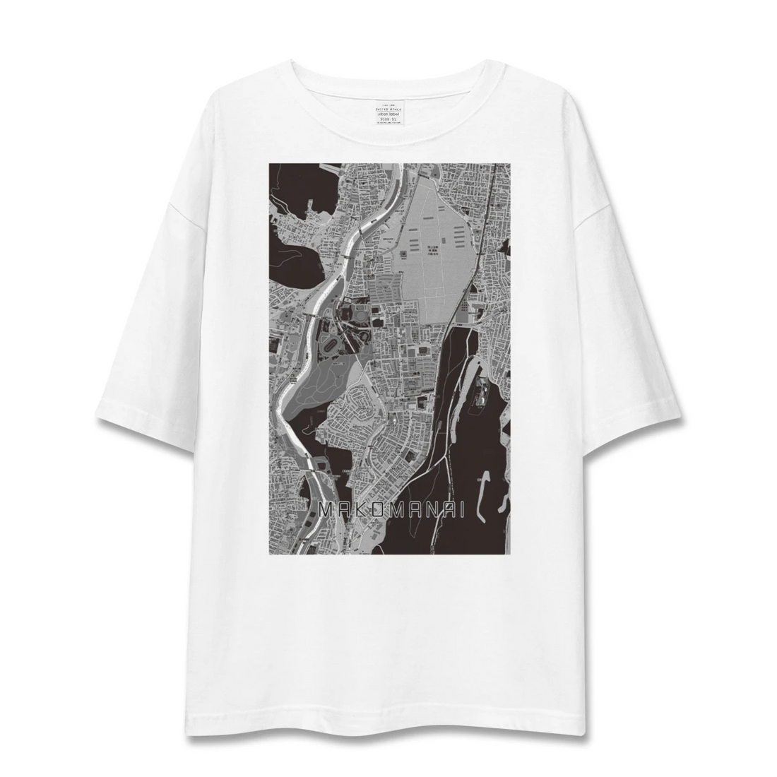 【真駒内(北海道)】地図柄ビッグシルエットTシャツ